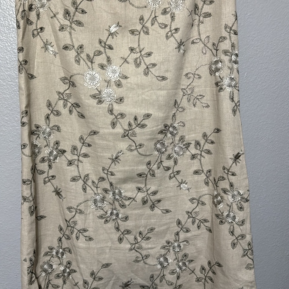 Handmade Floral Embroidered Stitched Sleeveless Dress, Size Large - Picture 5 of 5